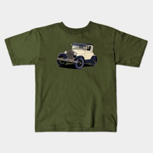 Ford Model A car in cream Kids T-Shirt